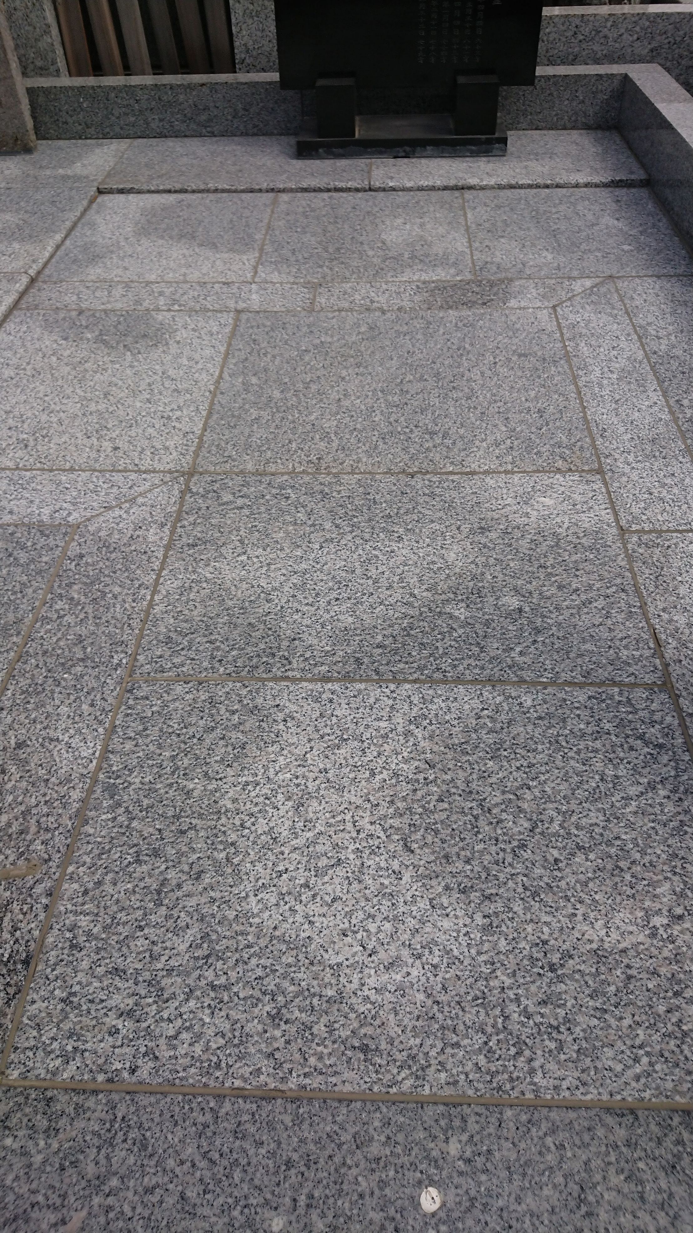 慢性的濡れジミ例 敷石